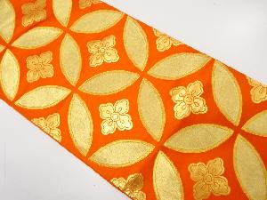 アンティーク　花七宝模様織り出し袋帯（着用可）